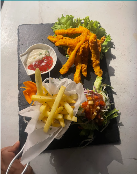 Canasta crujiente de mariscos
